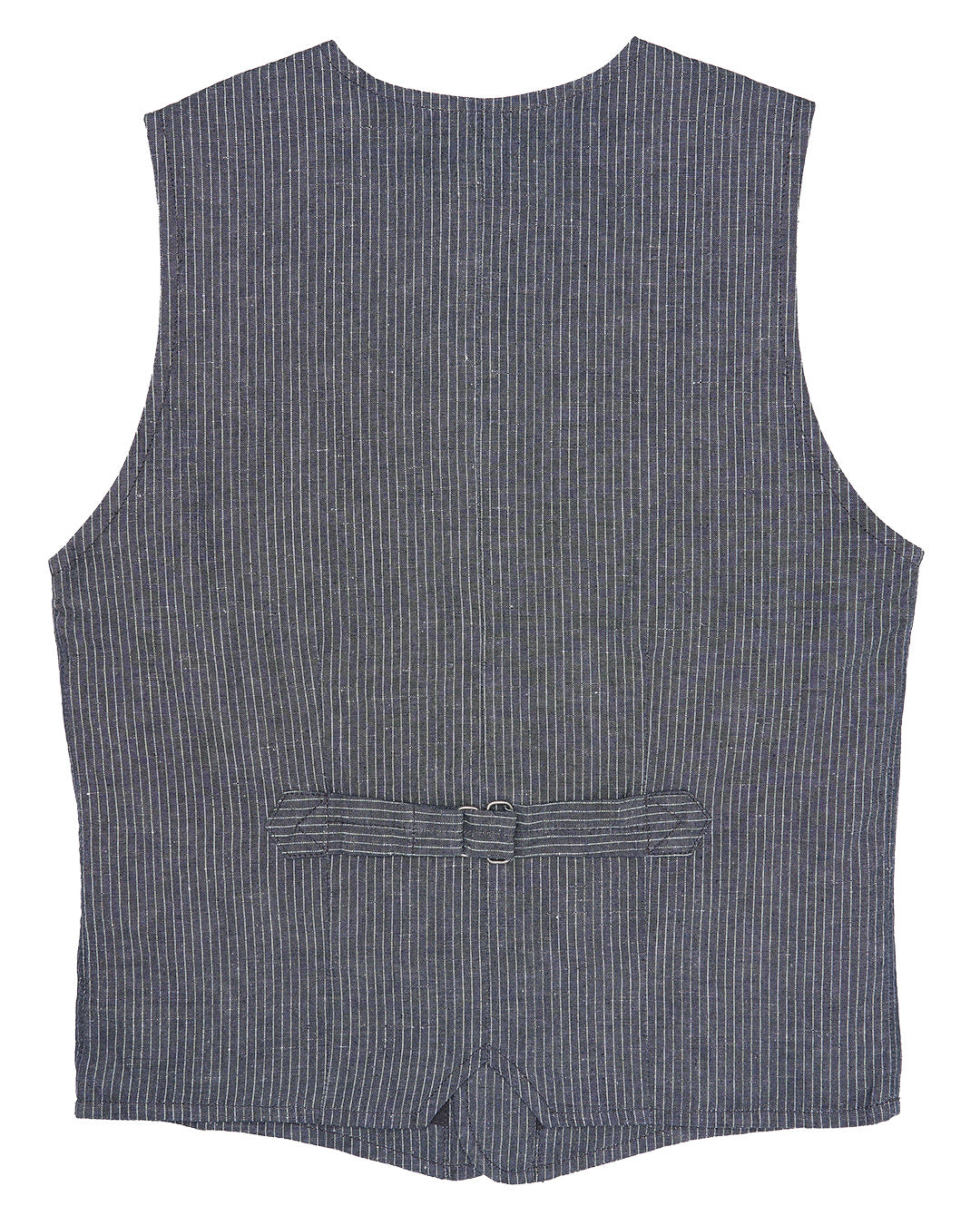 1905 Hauler Vest grey striped linen