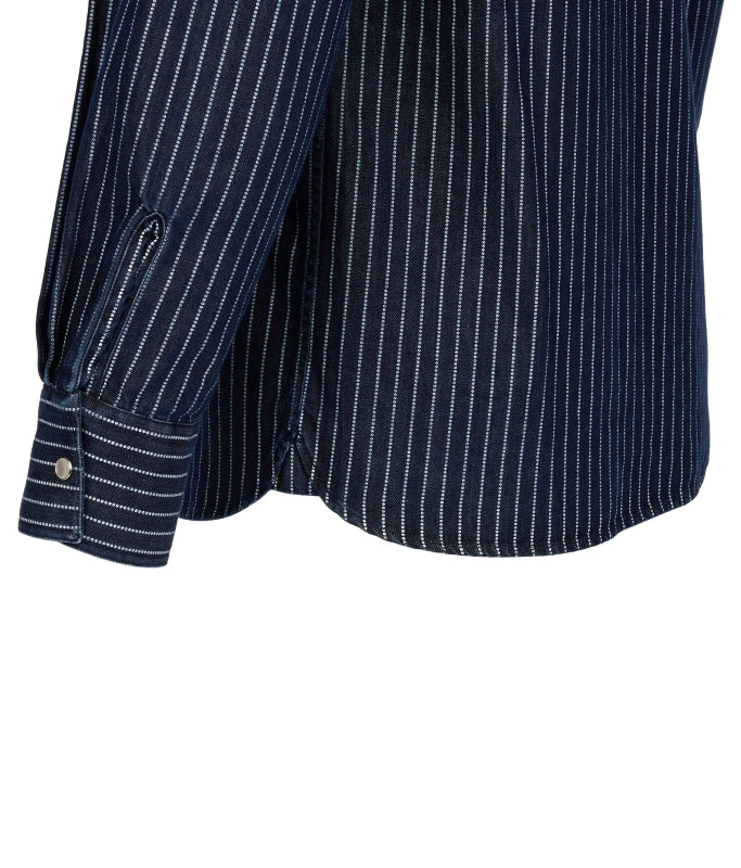 1937 Roamer Shirt  blue wabash denim