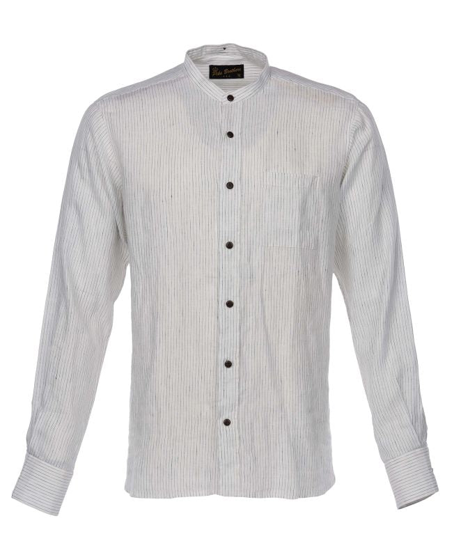 1923 Buccanoy Shirt white blue linen