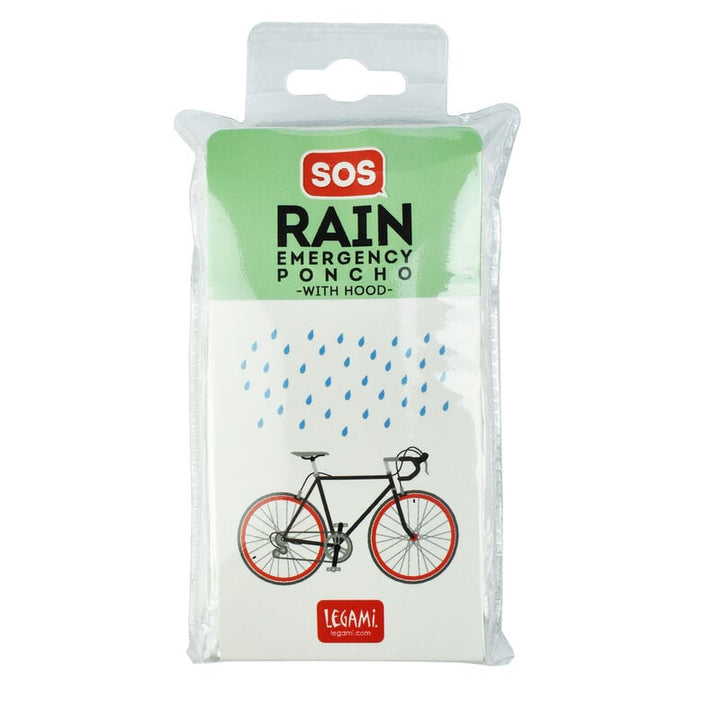 DISPOSABLE RAIN PONCHO - SOS RAIN - TRANSPARENT