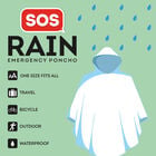 DISPOSABLE RAIN PONCHO - SOS RAIN - TRANSPARENT