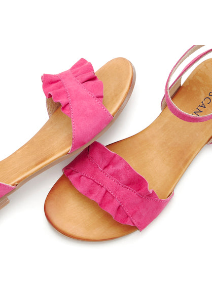 Sandale aus Leder pink LASCANA
