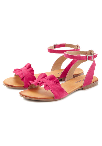 Sandale aus Leder pink LASCANA