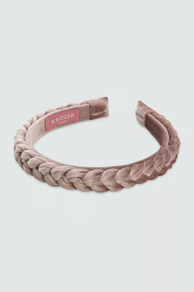 Schmaler Samt-Haarreif rose